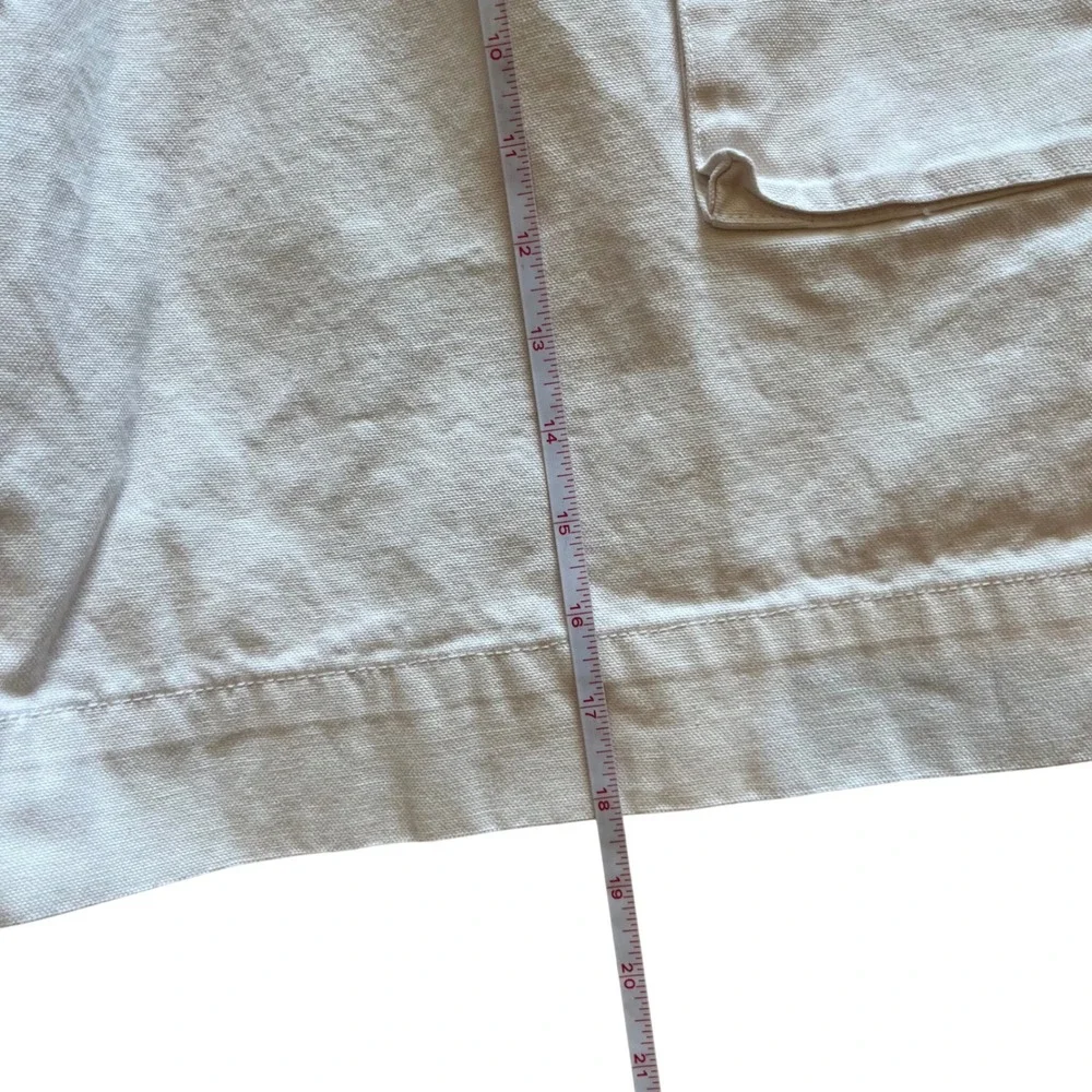 Nike Mens Cargo Shorts Size 38 Off White Canvas Utility Hiking Outdoor Swoosh